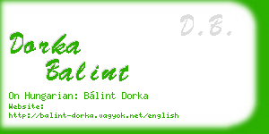 dorka balint business card